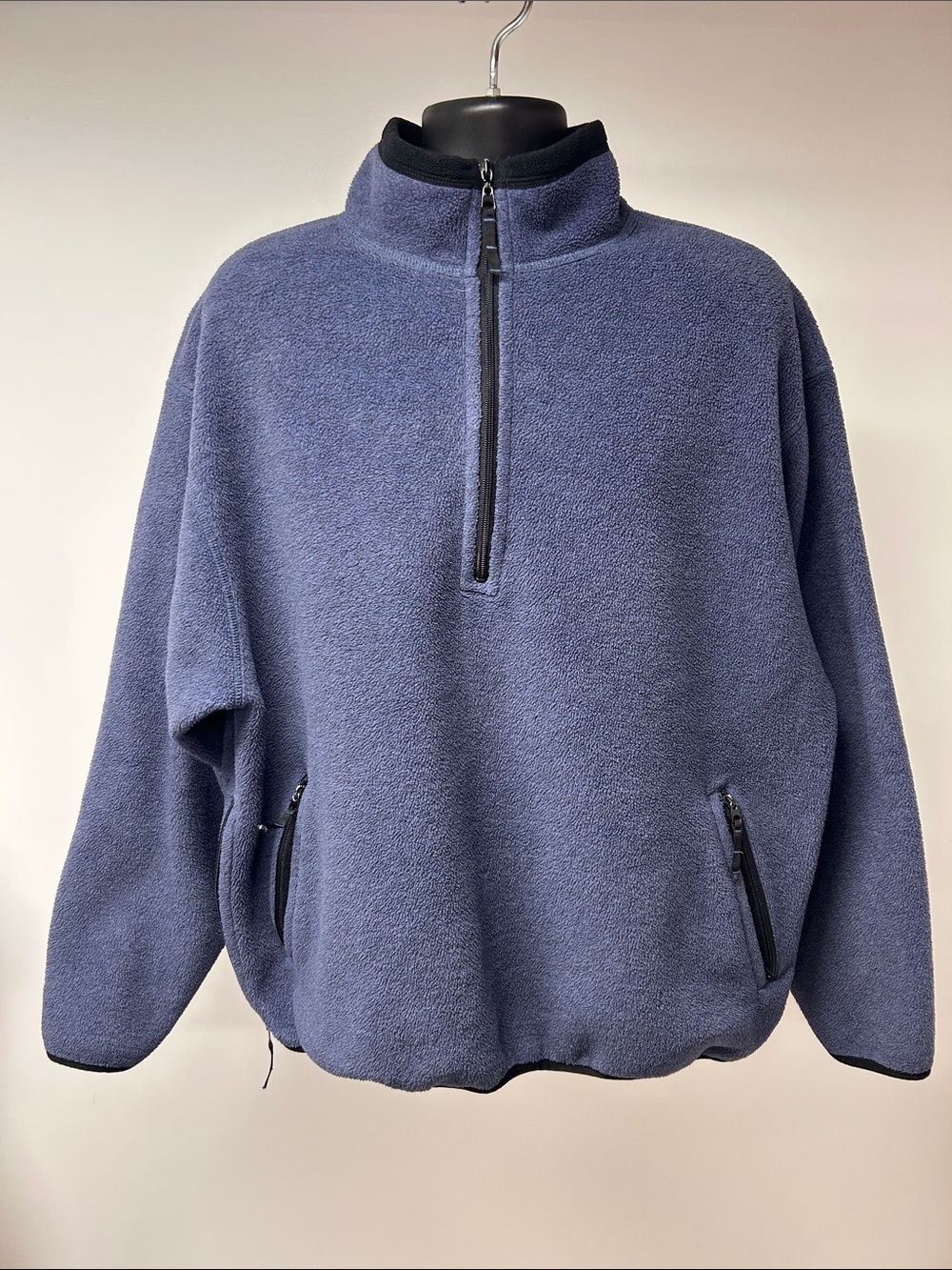 Vintage Outersport OT 2000 Fleece Quarter Zip Pullover Blue Mens